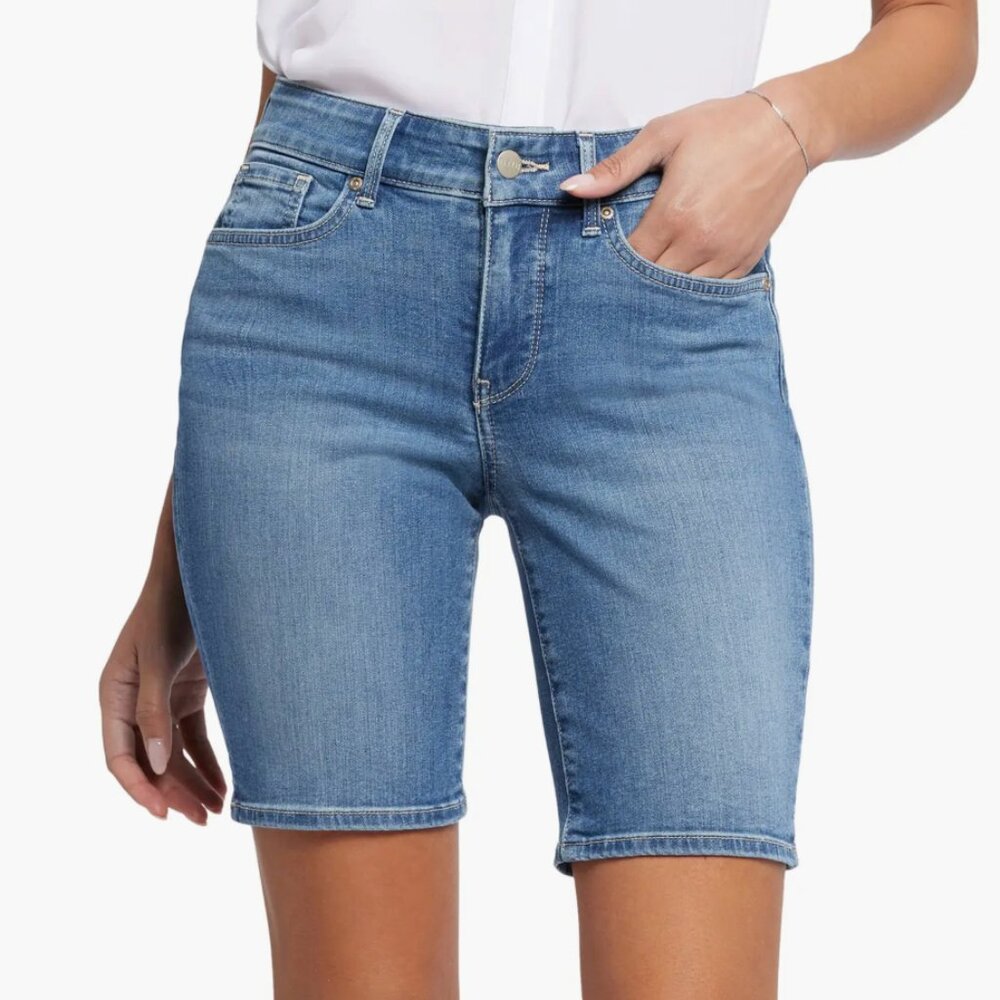 NYDJ Ella Side Slit Denim Shorts with Slimming Lift Tuck Tech in MAELE, 14 NWT